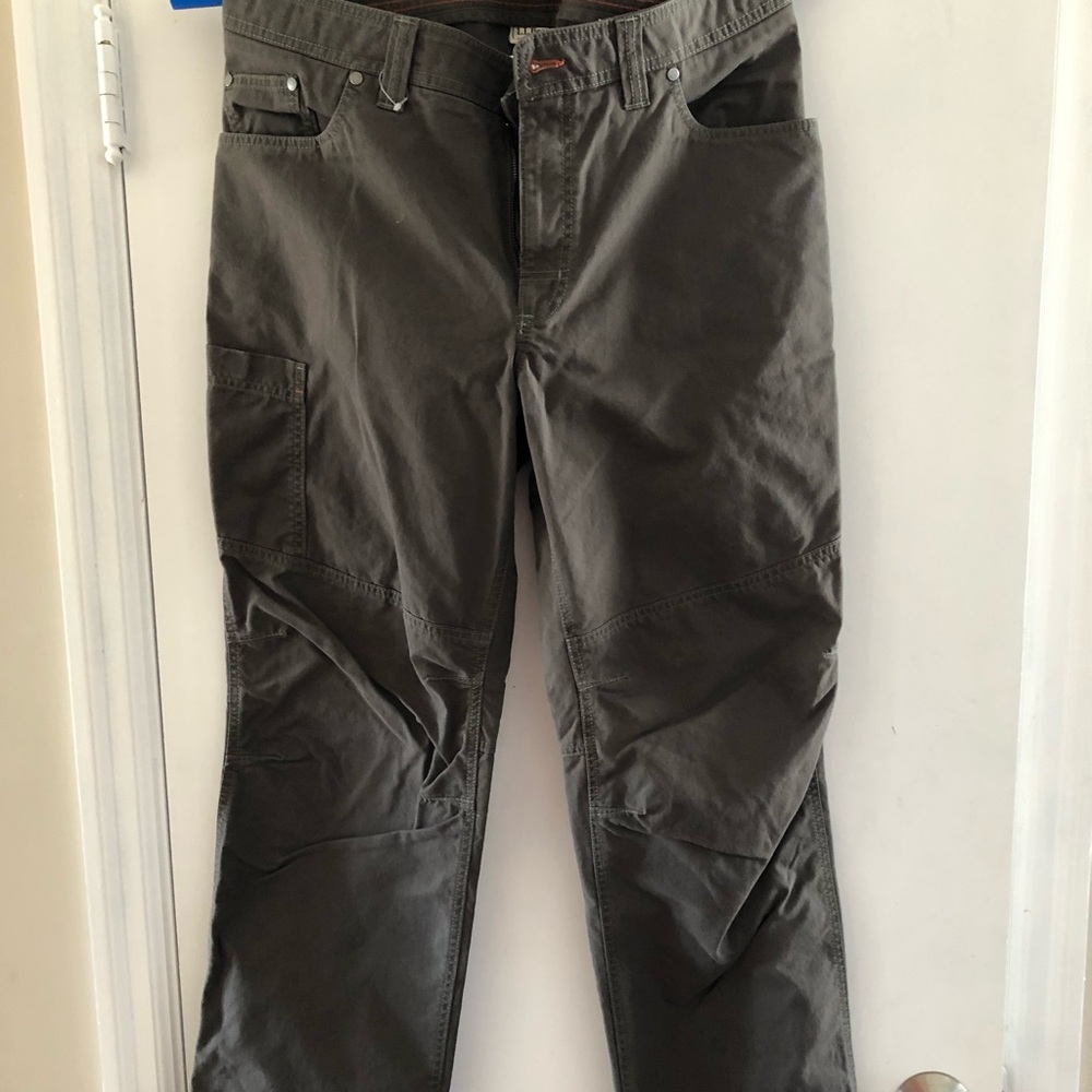 Mens LL Bean Cargo Canvas Pants 38x34 Made in USA Heavy Duty